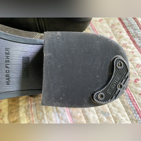 Marc Fisher Womens Rela Heels Tall Knee-High Boots - Dark Green Suede Size 10M - Picture 12 of 16